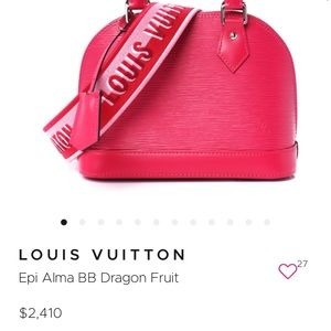 Louis Vuitton Epi Alma BB Dragonfruit Hand/Crossbody Bag